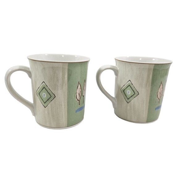 Mikasa Casual Classics Country Quilt HG284 14 Oz Porcelain Mug Cup – Set of 2 - Picture 5 of 16